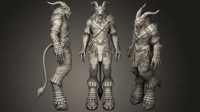 Figurines heroes, monsters and demons (SATYR 2, STKM_1141) 3D models for cnc